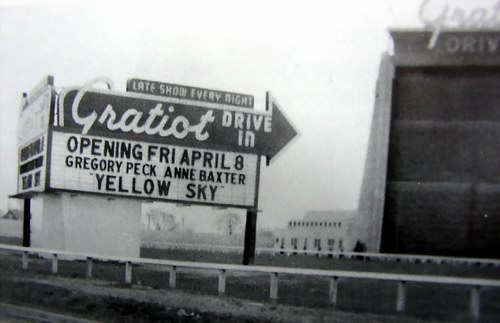 Gratiot Drive-In Theatre - Marquee Shot (newer photo)